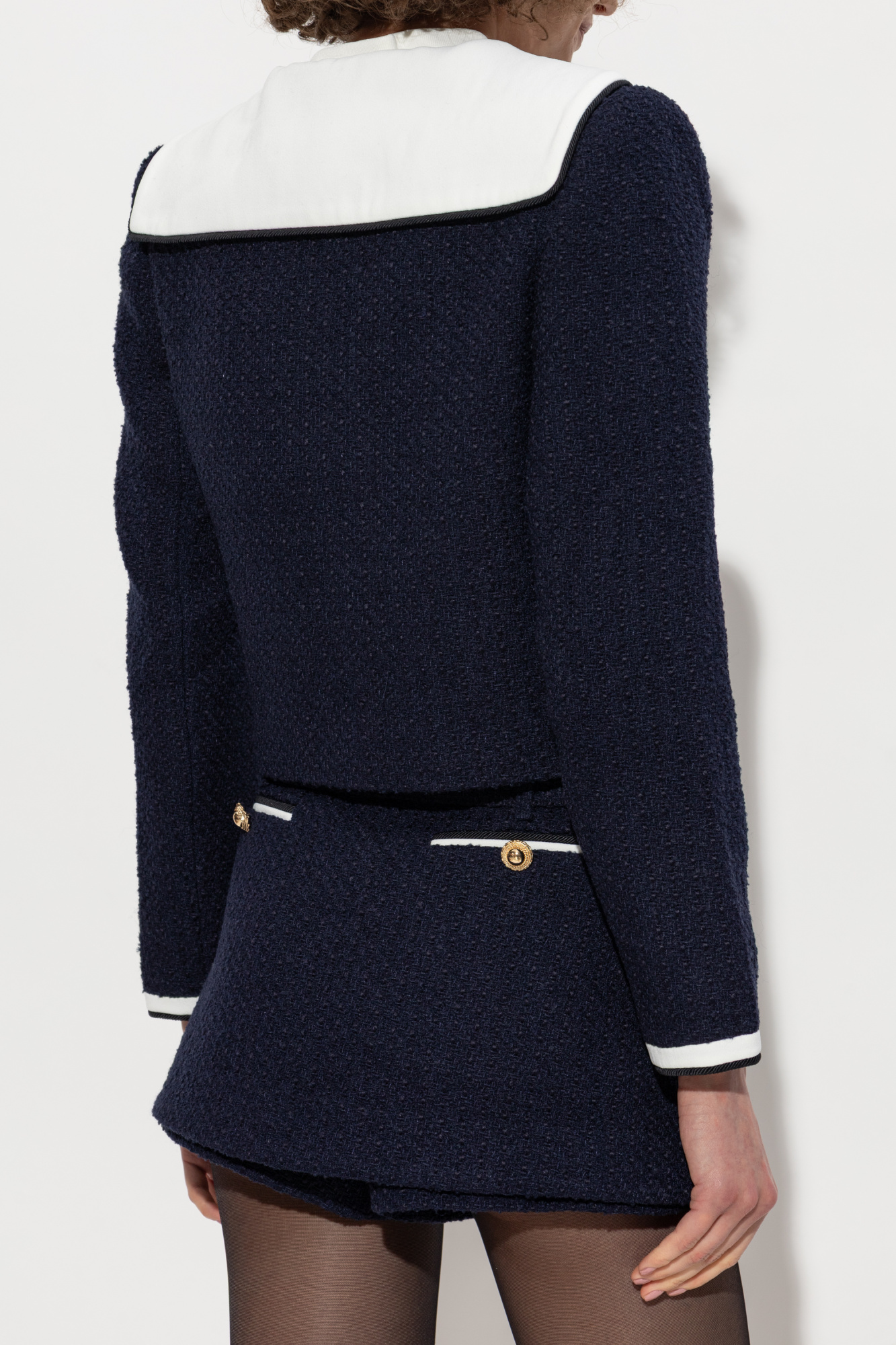 Navy blue Jacket with collar Self-Portrait - Vitkac AS